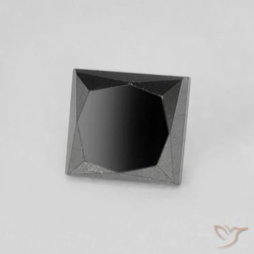 0.24ct 자연스러운 검은색 다이아몬드, 정사각형, 불투명체