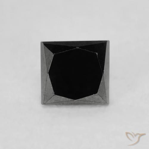 0.24캐럿 천연 검은색 다이아몬드, 정사각형, 불투명체