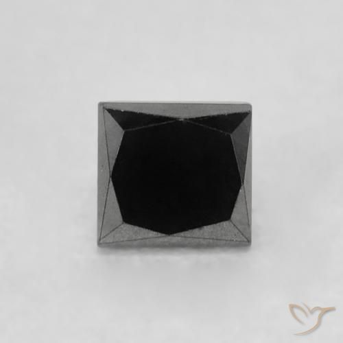 0.28ct 자연스러운 검은색 다이아몬드, 정사각형, 불투명체