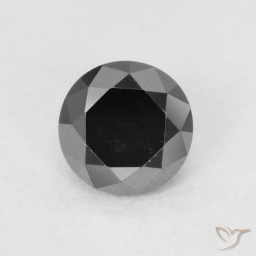 0.20ct 자연스러운 검은색 다이아몬드, 둥근, 불투명체