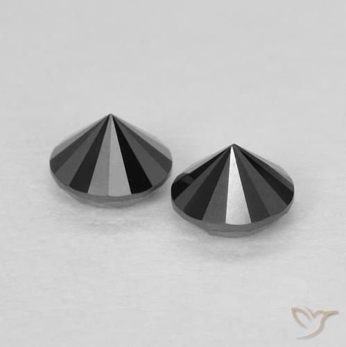 0.25캐럿 천연 검은색 다이아몬드 보석, 둥근, 불투명체