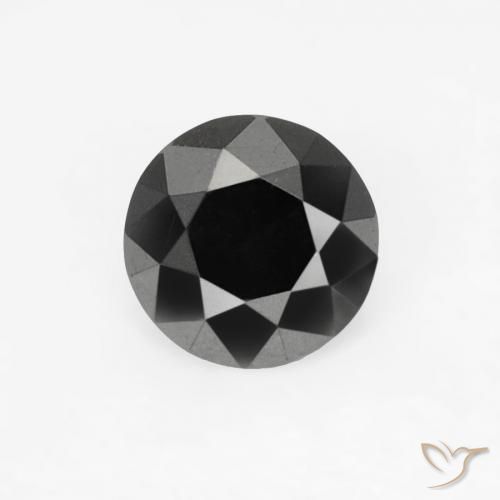 0.20ct 자연스러운 검은색 다이아몬드, 둥근, 불투명체
