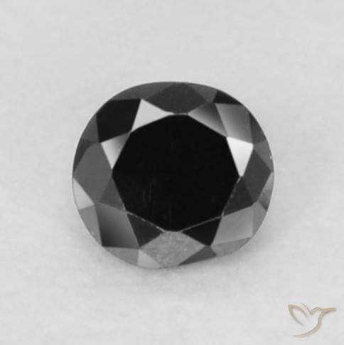 0.05ct 자연스러운 검은색 다이아몬드, 둥근, 불투명체