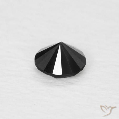 0.06캐럿 천연 검은색 다이아몬드, 둥근, 불투명체