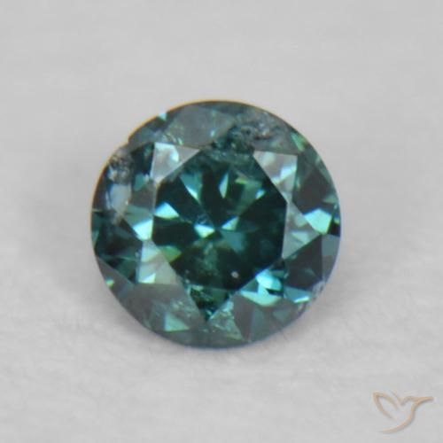 0.02ct 자연스러운 녹색 다이아몬드, 둥근, VS-SI