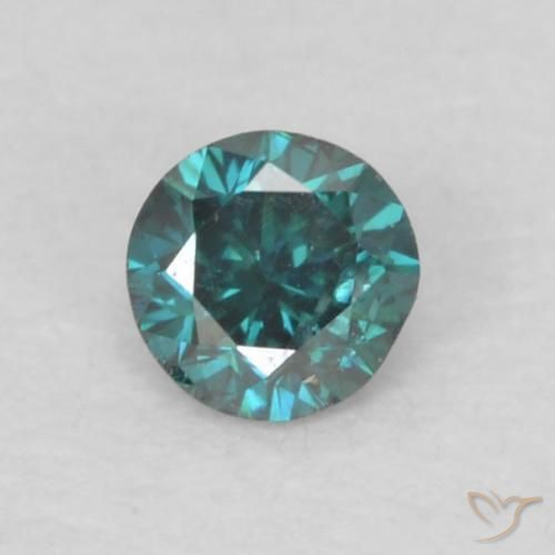 0.07ct 자연스러운 파란색 다이아몬드, 둥근, VS