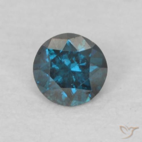 0.07ct 자연스러운 파란색 다이아몬드, 둥근, VVS-VS