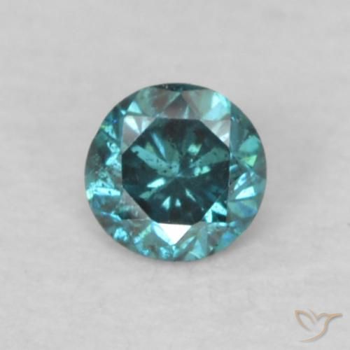 0.07ct 자연스러운 파란색 다이아몬드, 둥근, VS