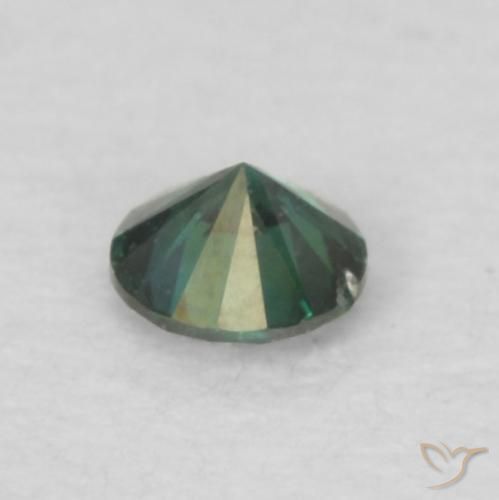 0.06캐럿 천연 그린 다이아몬드, 라운드 컷, 2.43 mm, VS