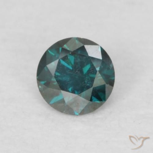 0.06ct 자연스러운 파란색 다이아몬드, 둥근, VVS-VS