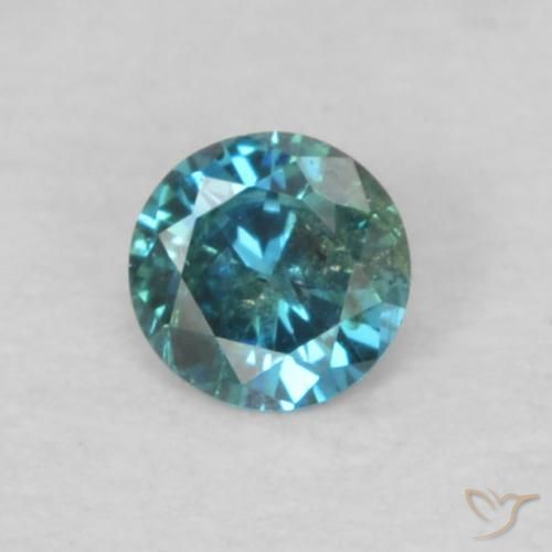 0.05ct 자연스러운 파란색 다이아몬드, 둥근, VS-SI