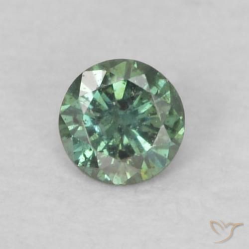 0.05ct 자연스러운 녹색 다이아몬드, 둥근, VS