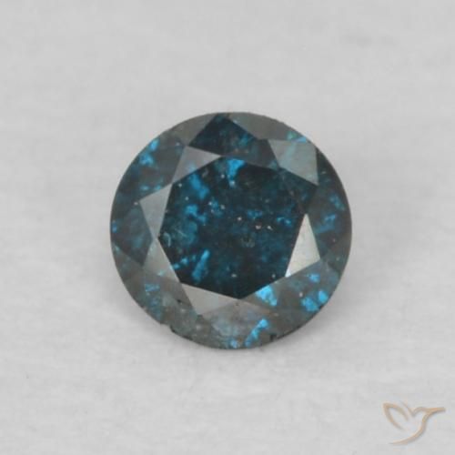 0.07ct 자연스러운 파란색 다이아몬드, 둥근, VS-SI