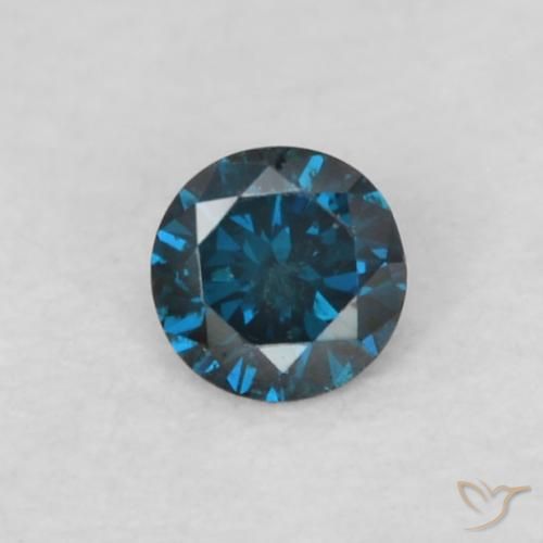 0.05ct 자연스러운 파란색 다이아몬드, 둥근, VS