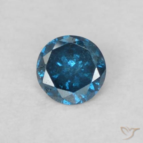 0.04ct 자연스러운 파란색 다이아몬드, 둥근, VS-SI