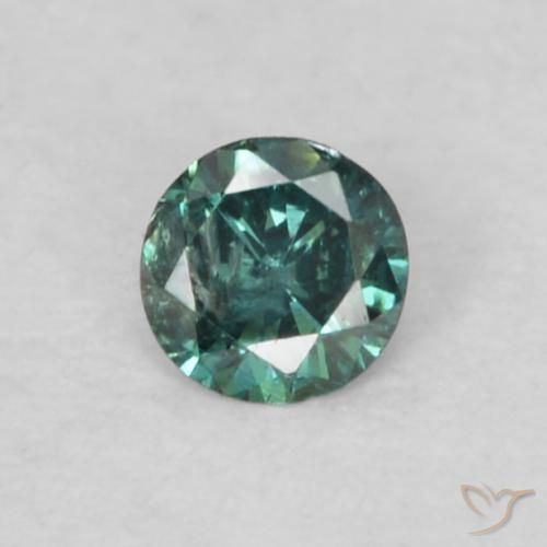 0.05ct 자연스러운 녹색 다이아몬드, 둥근, VS-SI