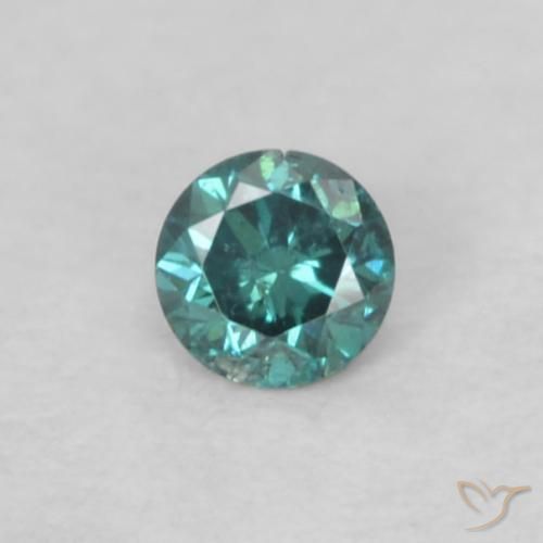 0.04ct 자연스러운 녹색 다이아몬드, 둥근, VS-SI