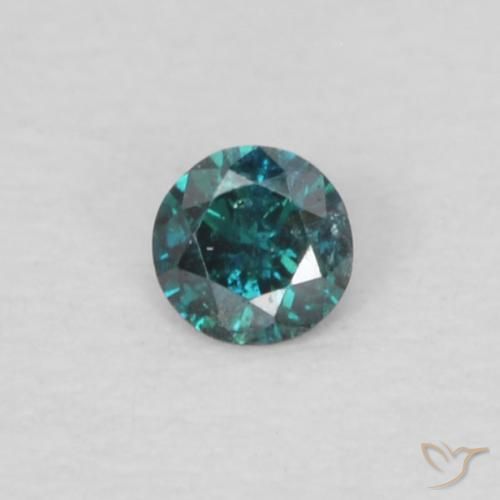 0.03ct 자연스러운 파란색 다이아몬드, 둥근, VS-SI
