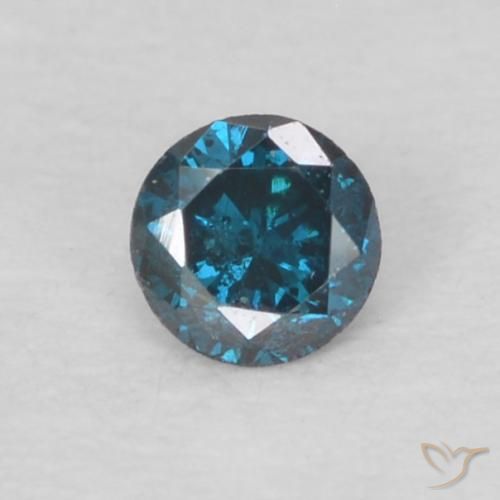 0.06ct 자연스러운 파란색 다이아몬드, 둥근, VS-SI