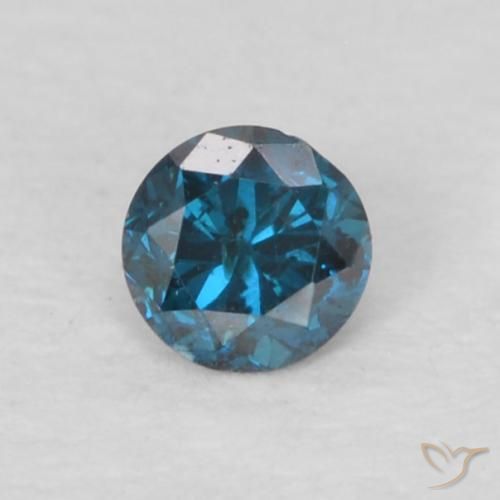 0.07ct 자연스러운 파란색 다이아몬드, 둥근, VS-SI