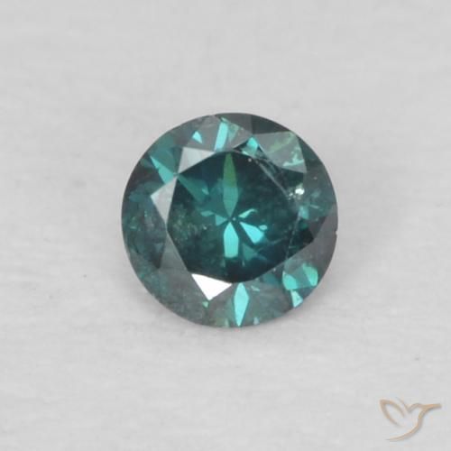 0.06ct 자연스러운 녹색 다이아몬드, 둥근, VS-SI