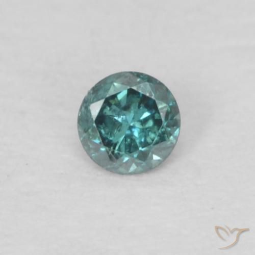 0.04ct 자연스러운 녹색 다이아몬드, 둥근, VS-SI