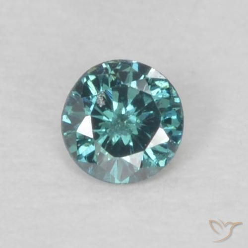 0.05ct 자연스러운 파란색 다이아몬드, 둥근, VS-SI