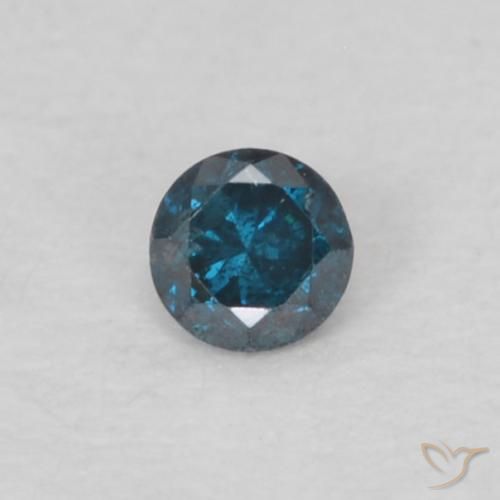 0.04ct 자연스러운 파란색 다이아몬드, 둥근, VS-SI