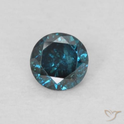 0.06ct 자연스러운 파란색 다이아몬드, 둥근, VS
