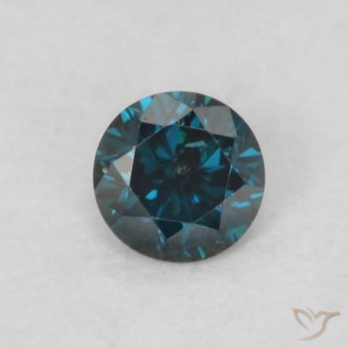 0.06ct 자연스러운 파란색 다이아몬드, 둥근, VS