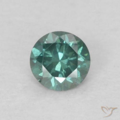0.06ct 자연스러운 녹색 다이아몬드, 둥근, VS