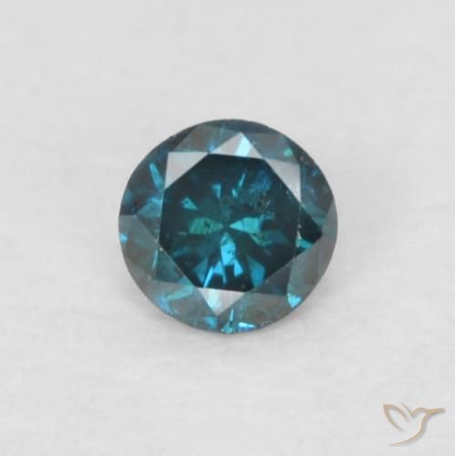 0.06ct 자연스러운 파란색 다이아몬드, 둥근, VS