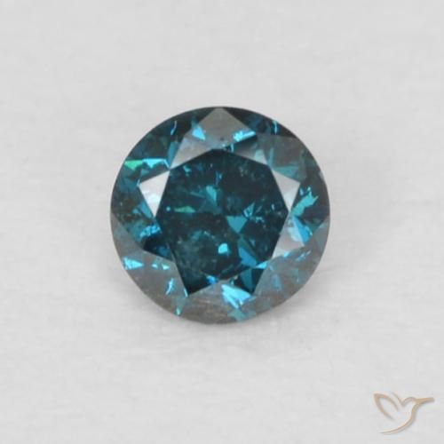 0.06ct 자연스러운 파란색 다이아몬드, 둥근, VS