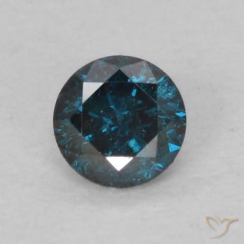 0.08ct 자연스러운 파란색 다이아몬드, 둥근, VS-SI