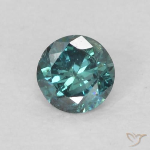 0.06ct 자연스러운 녹색 다이아몬드, 둥근, VS-SI