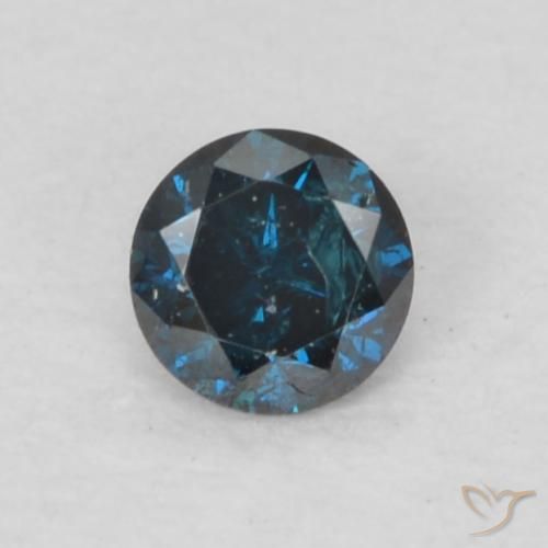 0.07ct 자연스러운 파란색 다이아몬드, 둥근, VS-SI
