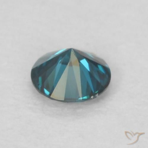 0.07캐럿 천연 블루 다이아몬드, 라운드 컷, 2.55 mm, VVS-VS