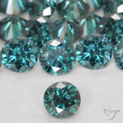 0.06ct 자연스러운 녹색 다이아몬드, 둥근, VVS-VS