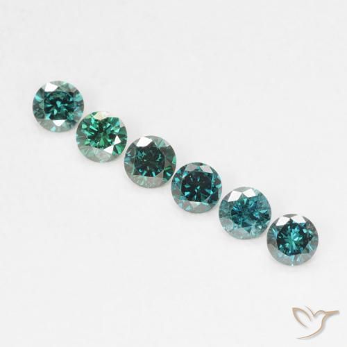 0.05ct 자연스러운 녹색 다이아몬드, 둥근, VVS-VS