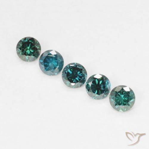 0.05ct 자연스러운 녹색 다이아몬드, 둥근, VVS-VS