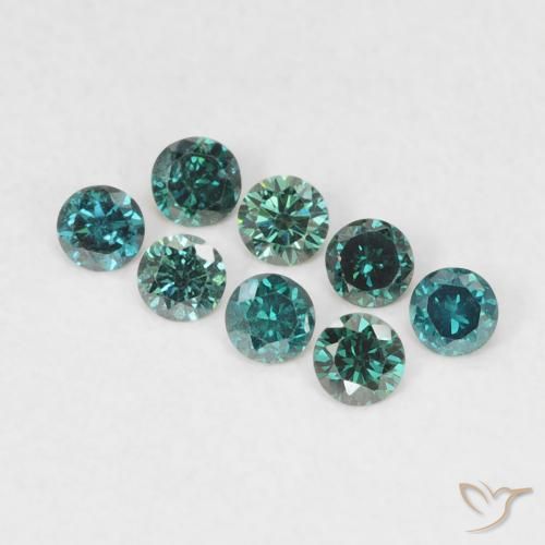 0.03ct 자연스러운 녹색 다이아몬드, 둥근, VVS-VS