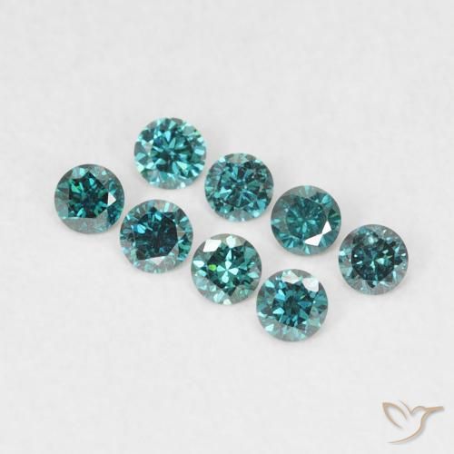 0.03ct 자연스러운 녹색 다이아몬드, 둥근, VVS-VS