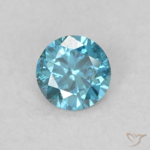 0.06ct 자연스러운 파란색 다이아몬드, 둥근, VS
