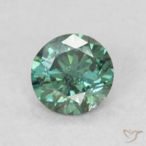 0.08ct 자연스러운 녹색 다이아몬드, 둥근, VS