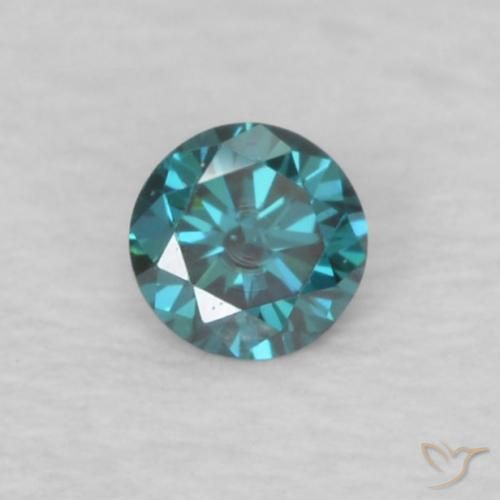 0.05ct 자연스러운 파란색 다이아몬드, 둥근, VVS
