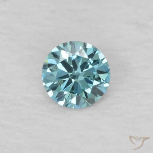 0.04ct 자연스러운 파란색 다이아몬드, 둥근, VVS
