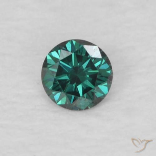 0.03ct 자연스러운 녹색 다이아몬드, 둥근, VVS