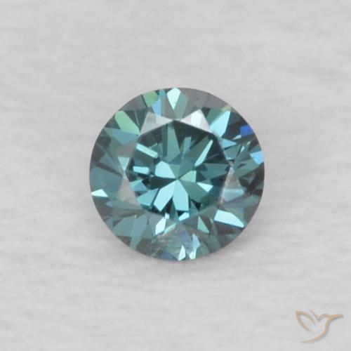 0.05ct 자연스러운 파란색 다이아몬드, 둥근, VVS