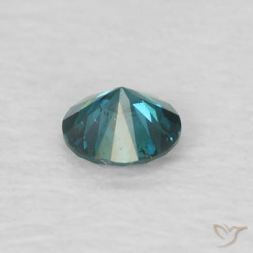 0.05캐럿 천연 블루 다이아몬드, 라운드 컷, 2.26 mm, VVS