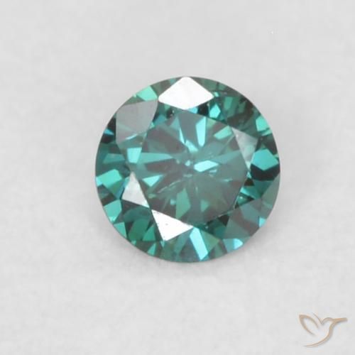0.06ct 자연스러운 녹색 다이아몬드, 둥근, VVS-VS